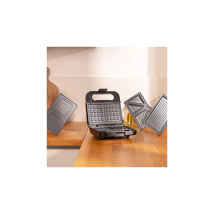 Cecotec Rock'n Toast 4in1 Sandwichera 1000 W Negro, Acero satinado Cecotec Rock'n Toast 4in1 Sandwichera 1000 W Negro, Acero satinado