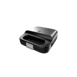 Cecotec Rock'n Toast 4in1 Sandwichera 1000 W Negro, Acero satinado