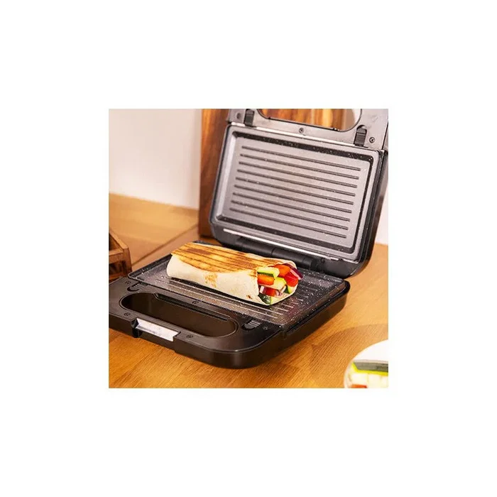Cecotec Rock'n Toast 4in1 Sandwichera 1000 W Negro, Acero satinado Cecotec Rock'n Toast 4in1 Sandwichera 1000 W Negro, Acero satinado