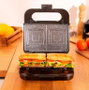 Cecotec Rock'n Toast 4in1 Sandwichera 1000 W Negro, Acero satinado