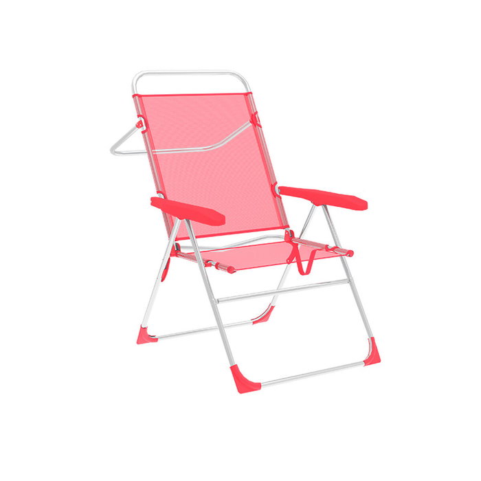 Marbueno Silla Plegable de Aluminio Coral con 5 Posiciones