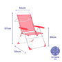Marbueno Silla Plegable de Aluminio Coral con 5 Posiciones