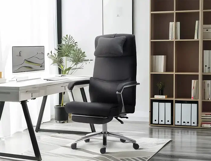 Q-Connect Silla de Dirección Ravenna en Simil Piel Negro