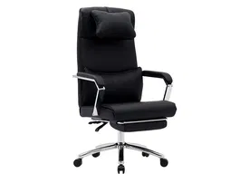 Q-connect Silla de Dirección Ravenna Simil Piel Base Metálica Altura Máx 1300 mm Anchura 670 mm Profundidad 730 mm Ruedas Premium Negro