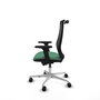 PIQUERAS Y CRESPO Silla de oficina Mardos con mecanismo Sincro/Traslack, Verde esmeralda y Negro