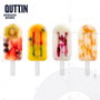 Quttin Molde Helado Individual Silicona 10.6 cm Ancho x 18.1 cm Largo x 2.7 cm Alto (36 Unidades)