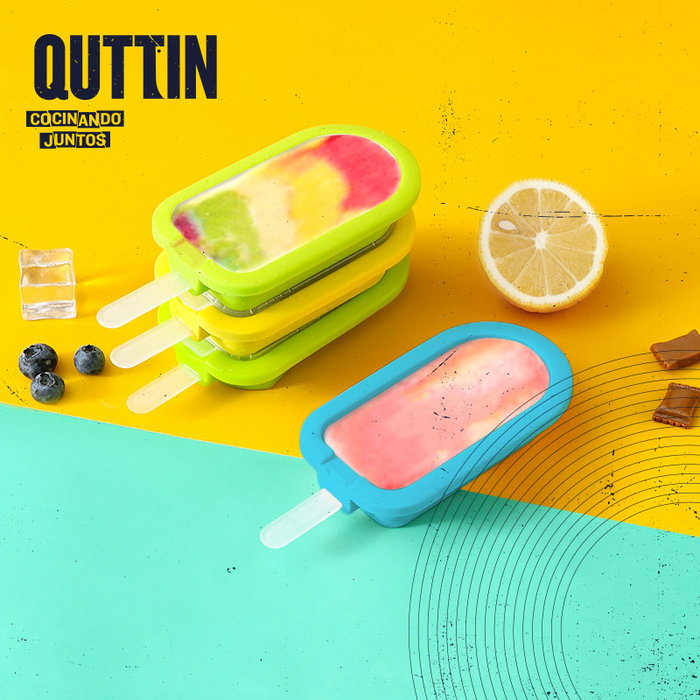 Quttin Molde Helado Individual Silicona 10.6 cm Ancho x 18.1 cm Largo x 2.7 cm Alto (36 Unidades) Quttin Molde Helado Individual Silicona 10.6 cm Ancho x 18.1 cm Largo x 2.7 cm Alto (36 Unidades)