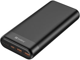 Sandberg Powerbank 20000 PD65W+2xQC3.0 Batería Externa Alta Velocidad Carga Rápida para Móviles y Portátiles USB-C PD 65W