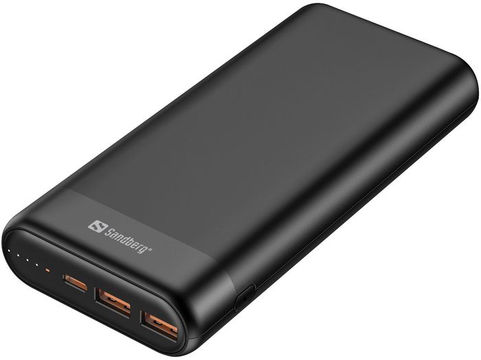 Sandberg Powerbank 20000 PD65W+2xQC3.0 Batería Externa Alta Velocidad Carga Rápida para Móviles y Portátiles USB-C PD 65W Sandberg Powerbank 20000 PD65W+2xQC3.0 Batería Externa Alta Velocidad Carga Rápida para Móviles y Portátiles USB-C PD 65W