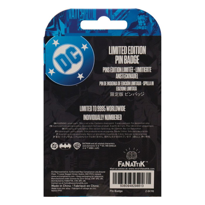 FaNaTtik Chapa DC Comics Batman Gotham City Guardian Edición Limitada