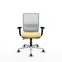 PIQUERAS Y CRESPO Silla de oficina Haches con mecanismo Sincro/Traslack, Crema y Blanco