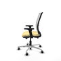 PIQUERAS Y CRESPO Silla de oficina Haches con mecanismo Sincro/Traslack, Crema y Blanco