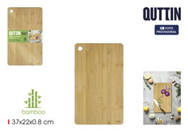 Quttin Tabla para Cortar de Bambú 37 x 22 x 0.8 cm (12 Unidades)
