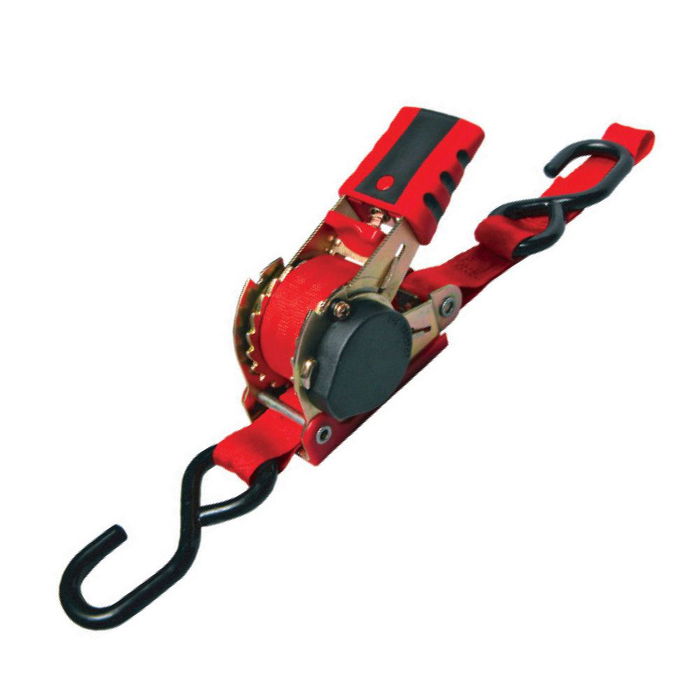 Ponsa 013,289,025,501 Trinquete Retráctil 25mm 2,4m con Gancho Cerrado Resistencia 500kg