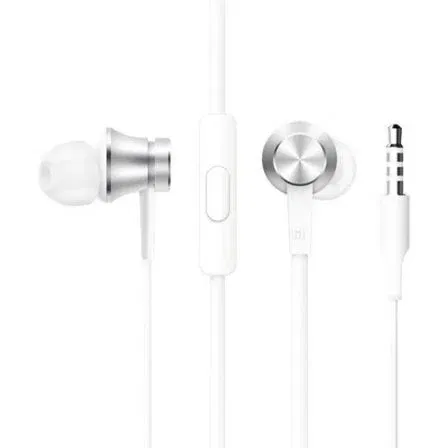 Xiaomi Mi In-Ear Headphones Basic - Auriculares intrauditivos, conector jack 3.5 mm, color plata, cable plano anti-enredos y resistente con Kevlar Xiaomi Mi In-Ear Headphones Basic - Auriculares intrauditivos, conector jack 3.5 mm, color plata, cable plano anti-enredos y resistente con Kevlar