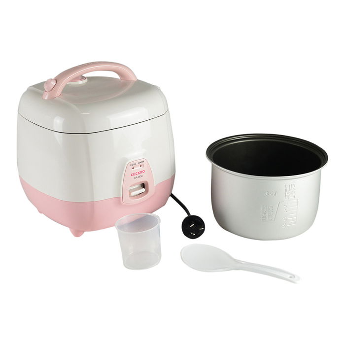 Cuckoo CR-0632 Olla Arrocera Eléctrica 1.08L Rosa Blanco con Calentamiento y Base Antiadherente