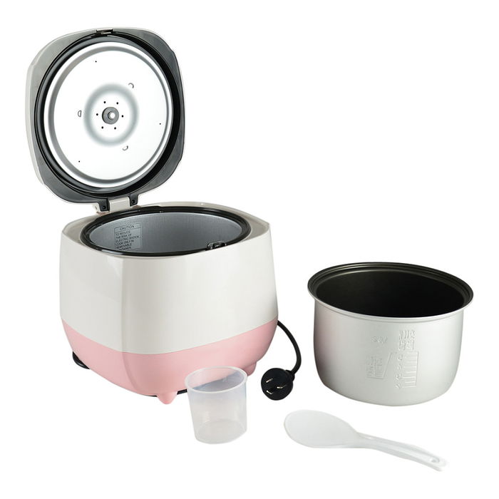 Cuckoo CR-0632 Olla Arrocera Eléctrica 1.08L Rosa Blanco con Calentamiento y Base Antiadherente