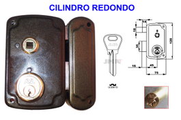 AVL Cerradura 8056-B 70 HP Sobreponer Derecha con Redondo 50 mm