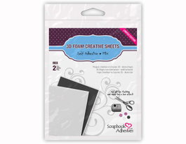 Scrapbook Adhesives by 3L Adhesivo espuma 3D hojas creativas blanco y negro 2u.