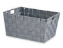 Kipit Cesta de Tela Cónica Rectangular con Asas Mediana Gris 30x14x20 cm (Set de 18)