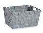 Kipit Cesta de Tela Cónica Rectangular con Asas Mediana Gris 30x14x20 cm (Set de 18)