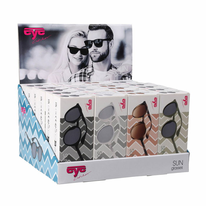 Eye Catcher Gafas de sol unisex con funda y cordón, colores surtidos Eye Catcher Gafas de sol unisex con funda y cordón, colores surtidos