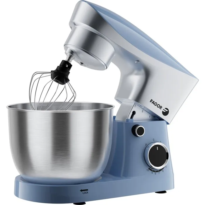 Fagor Batidora de Pie FG4519, 1500 W, Bol de 6 Litros, 10 Velocidades + Función Pulso, Color Azul