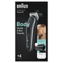 Braun BodyGroomer BG5360 Máquina de Afeitar y Recortador Corporal, Mojado y Seco, a Batería, Gris