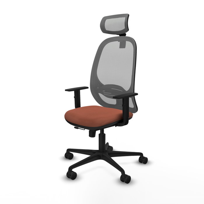 PIQUERAS Y CRESPO Silla de oficina Cilanco con mecanismo Sincro/Traslack Marrón y Gris PIQUERAS Y CRESPO Silla de oficina Cilanco con mecanismo Sincro/Traslack Marrón y Gris