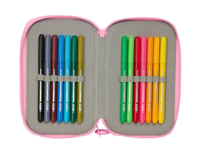 Safta Plumier Triple Blackfit8 Smile 37 Pcs