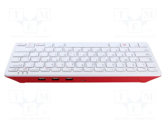 RASPBERRY PI Teclado Blanco y Rojo Distribución US