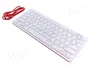 RASPBERRY PI Teclado Blanco y Rojo Distribución US