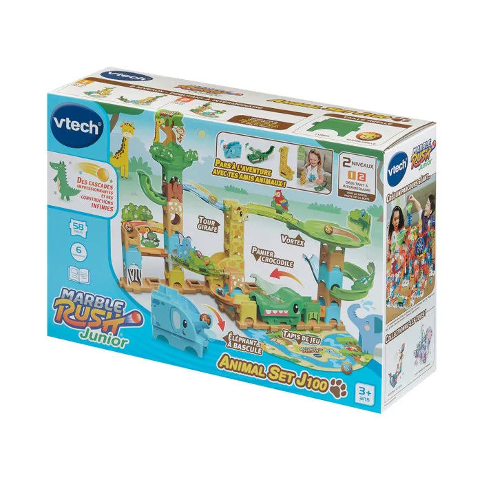 VTech Marble Rush Junior J100 - Set de Animales, Idioma Francés, Multicolor VTech Marble Rush Junior J100 - Set de Animales, Idioma Francés, Multicolor