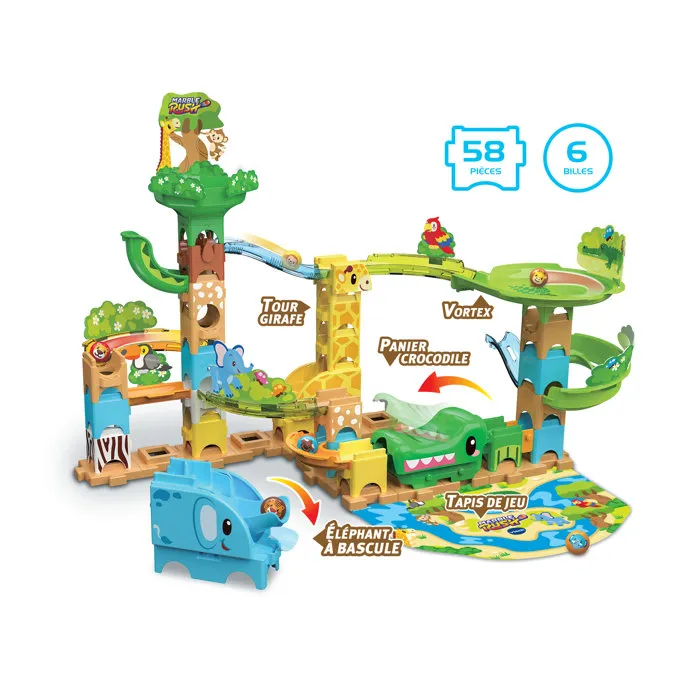 VTech Marble Rush Junior J100 - Set de Animales, Idioma Francés, Multicolor VTech Marble Rush Junior J100 - Set de Animales, Idioma Francés, Multicolor
