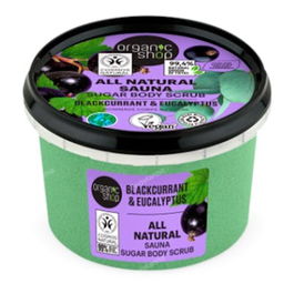ORGANIC SHOP Exfoliante Corporal De Azucar Grosella Negra Y Eucalipto Con Efecto Sauna, 250 Ml