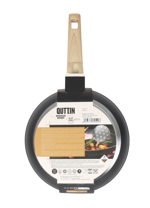 Inde Sartén 24 cm Aluminio Forjado Inducción Superb Quttin (6 Unidades)