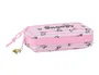Safta Portatodo Triple Snoopy con Goma Elástica