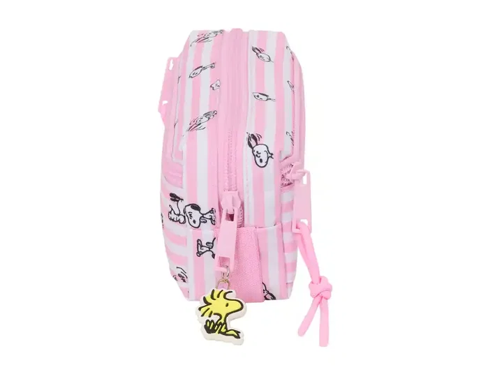 Safta Portatodo Triple Snoopy con Goma Elástica