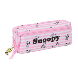 Safta Portatodo Triple Snoopy con Goma Elástica
