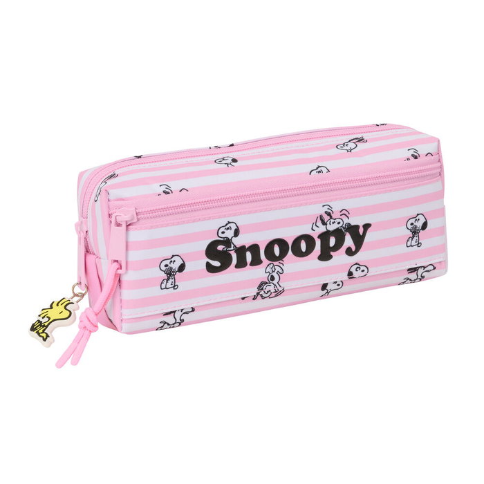 Safta Portatodo Triple Snoopy con Goma Elástica