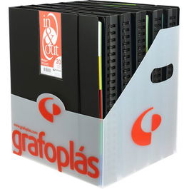 Carpeta Fundas (Tarifario) Grafoplas Espiral Pp In&Out Opaco A4 Expositor De 11 2X 00394020 Tarif. 20 Fundas 3X 00394030 Tarif. 30 Fundas 3X 00394040 Tarif. 40 Fundas 3X 00394050 Tarif. 50 Fundas
