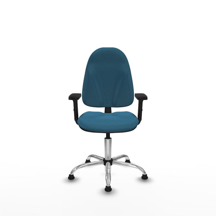 PIQUERAS Y CRESPO Silla de oficina Algarra Verde petróleo con Base cromada y Brazos 2D PIQUERAS Y CRESPO Silla de oficina Algarra Verde petróleo con Base cromada y Brazos 2D