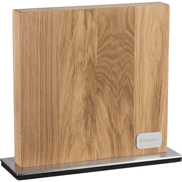 Zassenhaus Magnet Knife Block Oak Wood de madera de roble y acero inoxidable Zassenhaus Magnet Knife Block Oak Wood de madera de roble y acero inoxidable