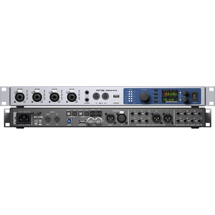 RME Fireface UFX III Interfaz de Audio Profesional, 94 Canales E/S, DURec, MADI, USB 3.0, SteadyClock FS RME Fireface UFX III Interfaz de Audio Profesional, 94 Canales E/S, DURec, MADI, USB 3.0, SteadyClock FS