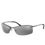 Ray-Ban RB3183 Gafas de Sol Hombre Polarizadas 63 mm Plata Espejado Gris Gunmetal Filtro UV 3P