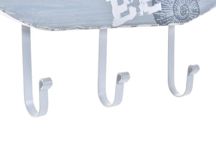 DKD Home Decor Perchero Pared Mediterraneo Azul Blanco Madera Metal 4 x 56 x 43 cm DKD Home Decor Perchero Pared Mediterraneo Azul Blanco Madera Metal 4 x 56 x 43 cm