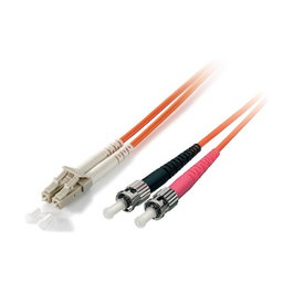 EQUIP Cable de Fibra Óptica LC/ST Singlemode OS2, Duplex, 5 m, LC->ST, 9 µm, LSZH, Amarillo - 254235