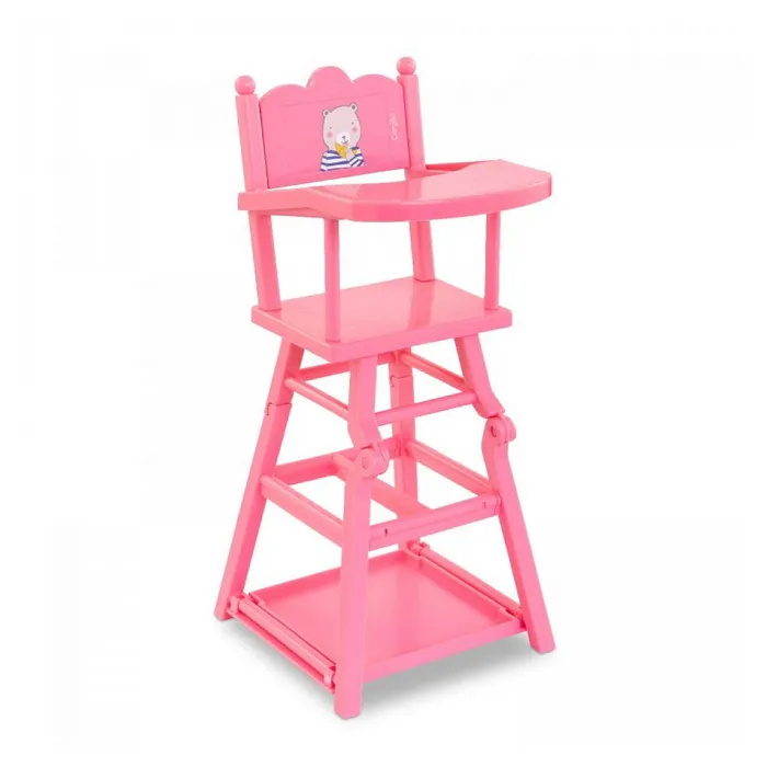 Corolle COR4062013141299 Silla Alta Rosa para Muñecos de 36-42 cm, Accesorio Comidas Juguete Niños 3+ Años