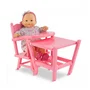 Corolle COR4062013141299 Silla Alta Rosa para Muñecos de 36-42 cm, Accesorio Comidas Juguete Niños 3+ Años