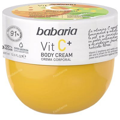 BABARIA Crema Corporal con Vitamina C, Hidratante y Antioxidante, 400 ml BABARIA Crema Corporal con Vitamina C, Hidratante y Antioxidante, 400 ml